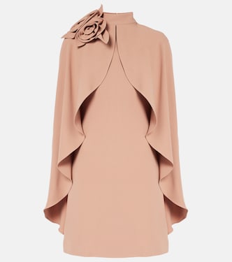 Abito corto in cady con applicazioni floreali | Elie Saab