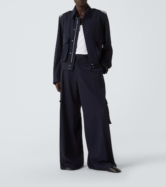 High-Rise-Cargohose aus Wolle | Dries Van Noten