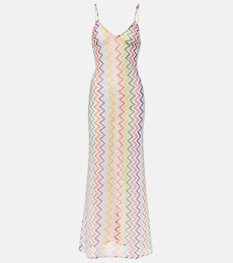 Vestido largo en zigzag con espalda abierta | Missoni