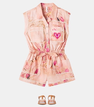 Playsuit Cascadian aus Baumwolle | Zimmermann Kids