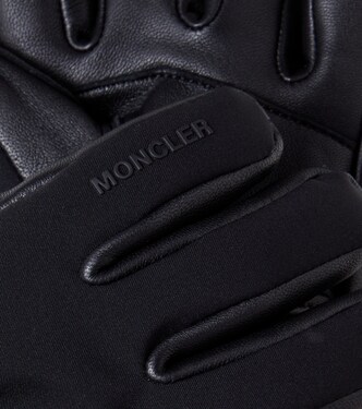 Leather-trimmed ski gloves | Moncler Grenoble Enfant