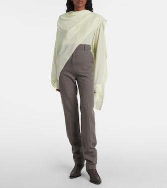 Schmale High-Rise-Hose Lucia aus Wolle | Calvin Klein