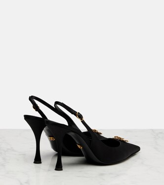 Devotion 90 satin slingback pumps | Dolce&Gabbana
