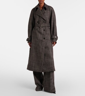 Laurin double-breasted virgin wool coat | Joseph