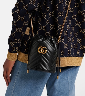 Secchiello GG Marmont Mini in pelle | Gucci