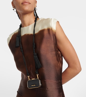 Borsa a tracolla in pelle con nappe | Prada