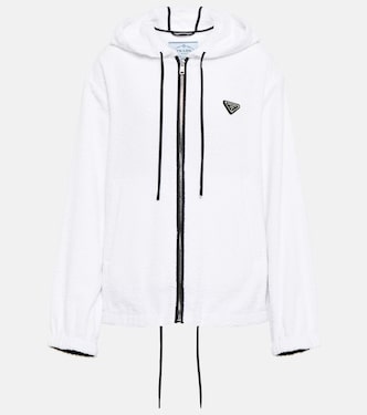Zip-up cotton hoodie | Prada
