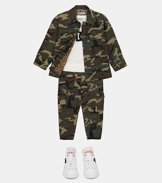 Chaqueta de algodón con camuflaje | Dolce&Gabbana Kids