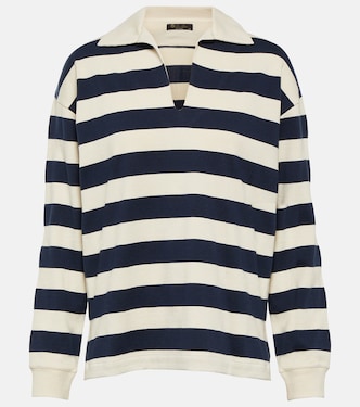 Striped cotton polo sweatshirt | Loro Piana