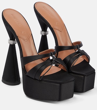 Sienna satin platform mules | D'Accori