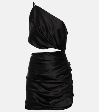 One-shoulder cutout silk minidress | The Sei