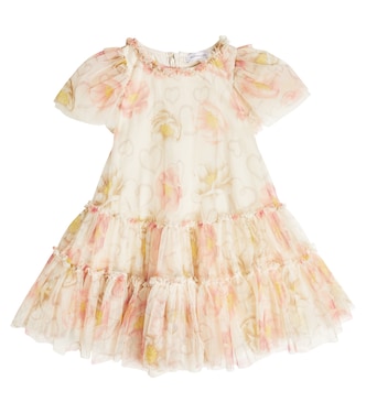 Bedrucktes Kleid aus Tüll | Monnalisa