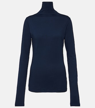 Talisia cotton-blend turtleneck top | Velvet