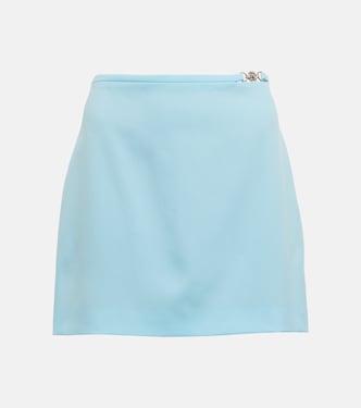 Minifalda de lana con Versace Allover | Versace