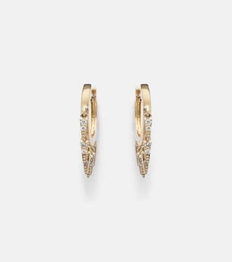 Boucles d'oreilles Fringe en or 14 ct et diamants | Sydney Evan
