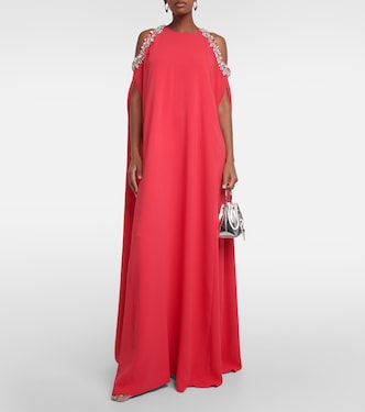 Crystal-embellished silk-blend gown | Oscar de la Renta