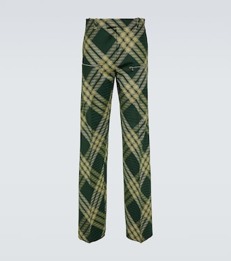 Pantalon droit en laine à carreaux | Burberry