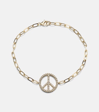 Bracciale Peace Out in oro 14kt con diamanti | Roxanne First