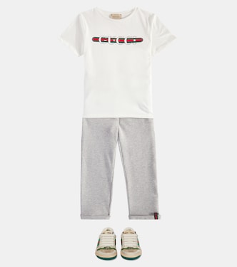 Camiseta de jersey de algodón con logo | Gucci Kids