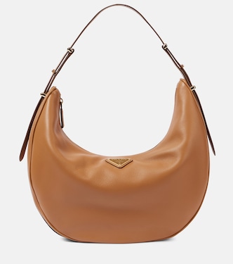 Large leather shoulder bag | Prada
