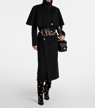 Cappotto doppiopetto in lana con cintura | Chloé