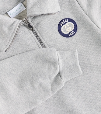 Sudadera en jersey de algodón bordada | Gucci Kids