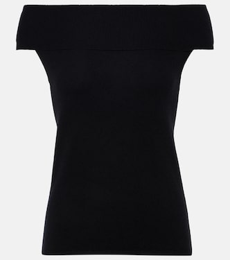 Off-Shoulder-Top aus Wolle und Kaschmir | Jardin des Orangers