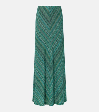 Zigzag lamé maxi skirt | Missoni