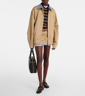 Checked cotton jacket | Miu Miu