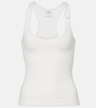 Tank top in maglia di cotone a coste  | Courrèges