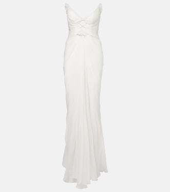 Bridal - Abito lungo Cassiopea in seta | Maria Lucia Hohan