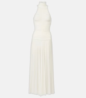 Ruched sheer high-neck maxi dress  | Magda Butrym