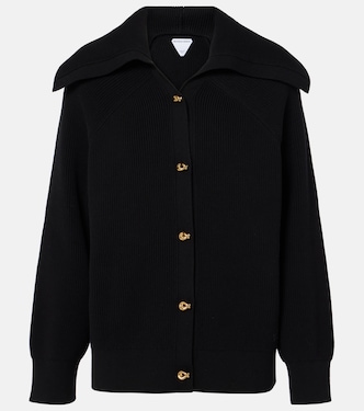 Knot ribbed-knit cotton cardigan | Bottega Veneta