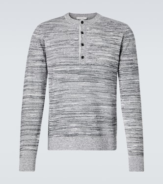 Camiseta con botones en mezcla de algodón y lino | JW Anderson