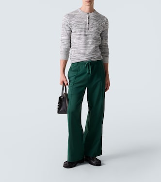 قميص Henley من القطن والكتان المخلوط | JW Anderson