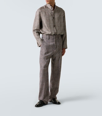 Prince of Wales check wool straight pants | Zegna