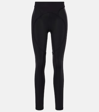 High-rise lamé leggings | Adidas by Stella McCartney