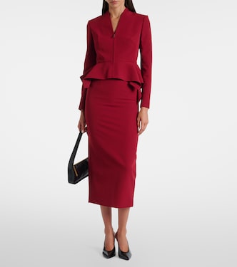Pencil crêpe midi skirt | Roland Mouret