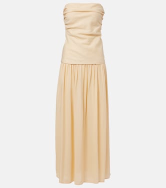 Hedy strapless linen maxi dress | Faithfull