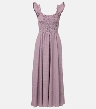 Eudora shirred cotton-blend maxi dress | Faithfull