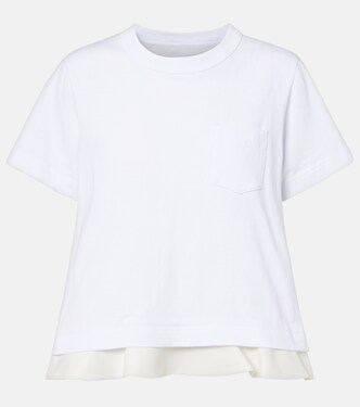 T-Shirt aus Twill und Baumwolle | Sacai
