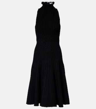 Ribbed-knit turtleneck midi dress | Alaïa