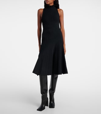 Ribbed-knit turtleneck midi dress | Alaïa