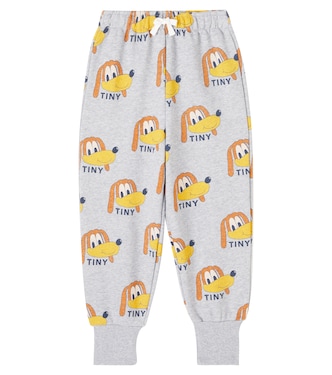 Dogs printed cotton jersey sweatpants | Tinycottons