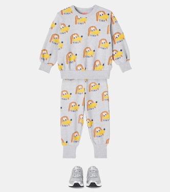 Dogs printed cotton jersey sweatpants | Tinycottons