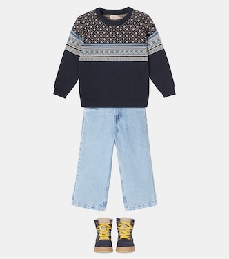 Pullover Julius aus Baumwoll-Jacquard | Wheat