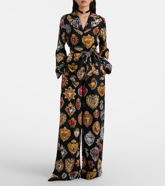 Devotion silk twill palazzo pants | Dolce&Gabbana