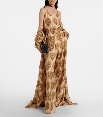 Printed silk satin top | Dolce&Gabbana