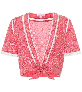 Jena paisley-print crop top | Poupette St Barth
