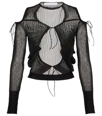 Felicia sheer ribbed-knit sweater | Cecilie Bahnsen